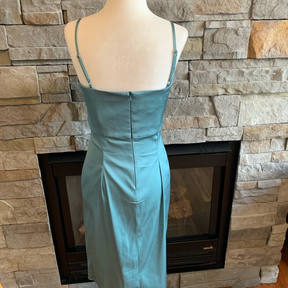 Light Blue Grey Cocktail Dress - Picture 2 of 6
